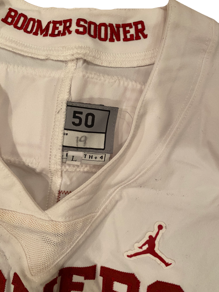 Adrian Ealy Oklahoma Football Game Worn Jersey (Size 50)