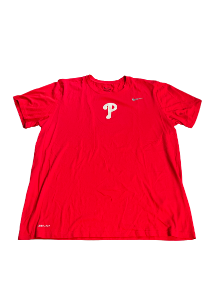 Grant Dyer Philadelphia Phillies Team Issued Workout Shirt (Size XL)