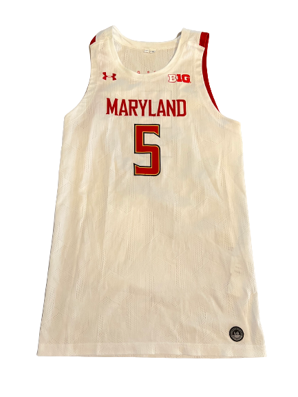 Eric Ayala Maryland Basketball 2019 SIGNED GAME WORN Jersey (Size L)