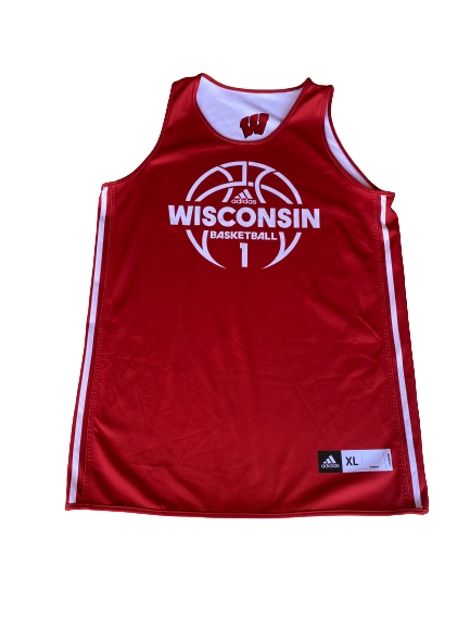 Brevin Pritzl Wisconsin Basketball Player Exclusive Reversible Practice Jersey (Size XL)