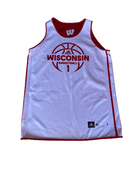 Brevin Pritzl Wisconsin Basketball Player Exclusive Reversible Practice Jersey (Size XL)