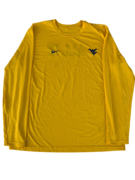 Ivan Gonzalez West Virginia Baseball Nike Long Sleeve Shirt (Size XL)