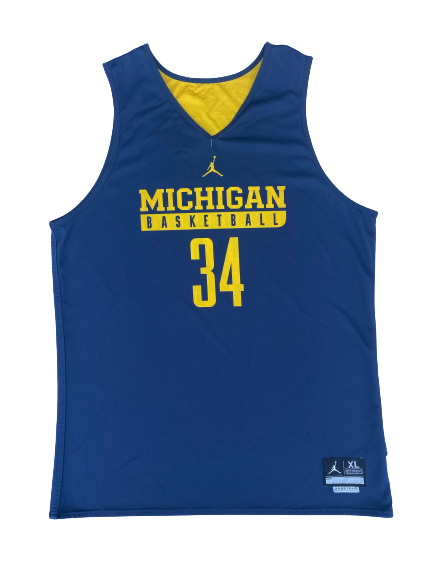 Mark Donnal Michigan Basketball Exclusive Reversible Practice Jersey (Size XL)