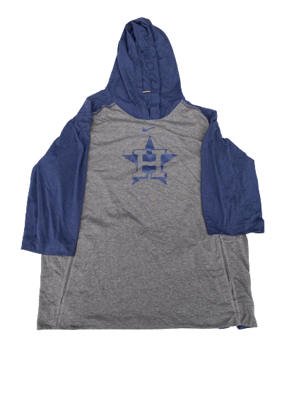 Nick Tanielu Houston Astros 3/4-Sleeve Hooded Pullover (Size XL)