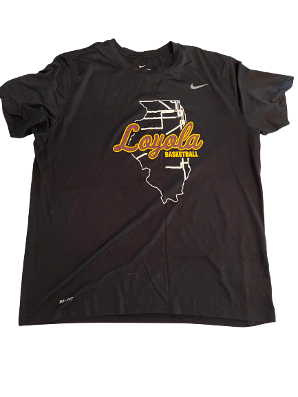 Will Alcock Loyola Chicago Basketball Team Issued Workout Shirt (Size 2XL)