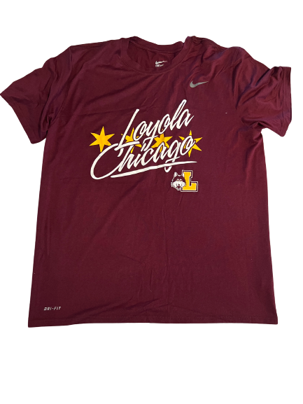 Will Alcock Loyola Chicago Basketball Team Issued Workout Shirt (Size XL)