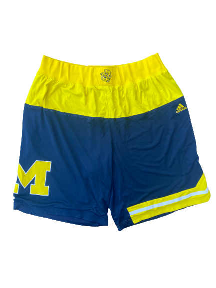 Mark Donnal Michigan Basketball Game-Worn Shorts (Size XXXL)