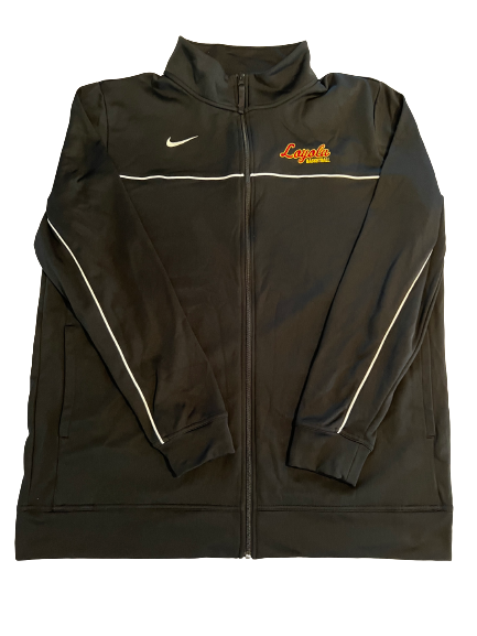 Will Alcock Loyola Chicago Basketball Team Exclusive Travel Jacket with Number on Back (Size XLT)