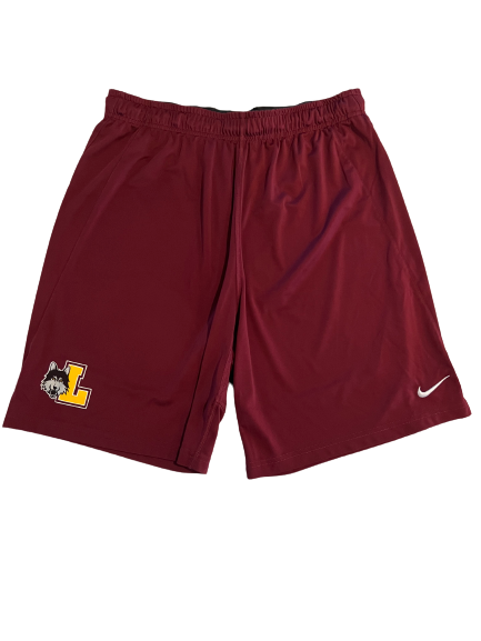 Will Alcock Loyola Chicago Basketball Team Issued Workout Shorts (Size XL)