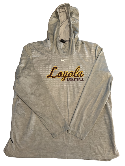 Will Alcock Loyola Chicago Basketball Team Issued Performance Hoodie (Size 2XL)