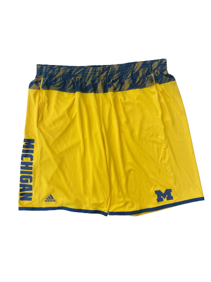Mark Donnal Michigan Basketball Team Issued Workout Shorts (Size XXL)