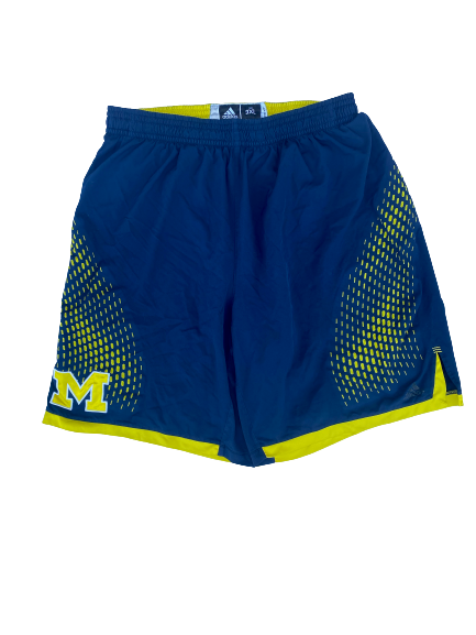 Mark Donnal Michigan Basketball Game Worn Shorts (Size 3XL)