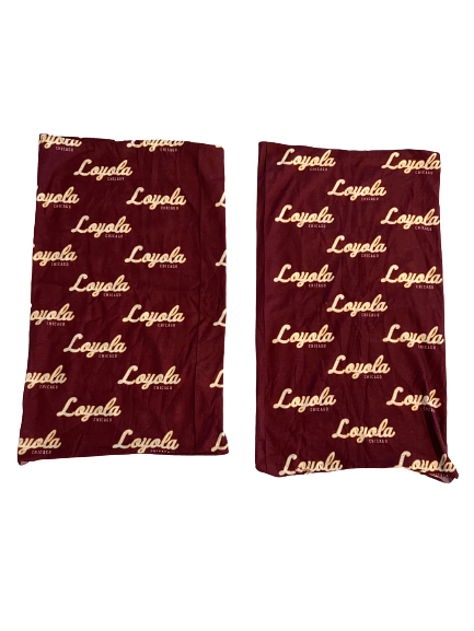Will Alcock Loyola Chicago Basketball Team Issued Set of (2) Neck Gaiters