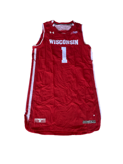 Brevin Pritzl Wisconsin Basketball Game Worn Jersey (Size L)