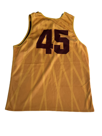Will Alcock Loyola Chicago Basketball Signed Team Exclusive Reversible "Gold Squad" Practice Jersey (Size XL)