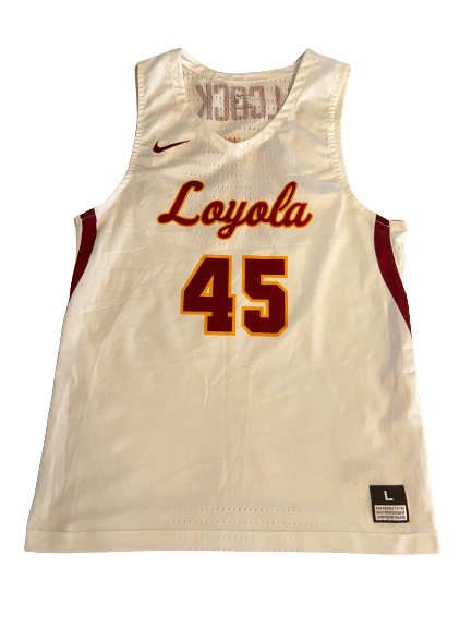 Will Alcock Loyola Chicago Basketball Game Worn Jersey (Size L)