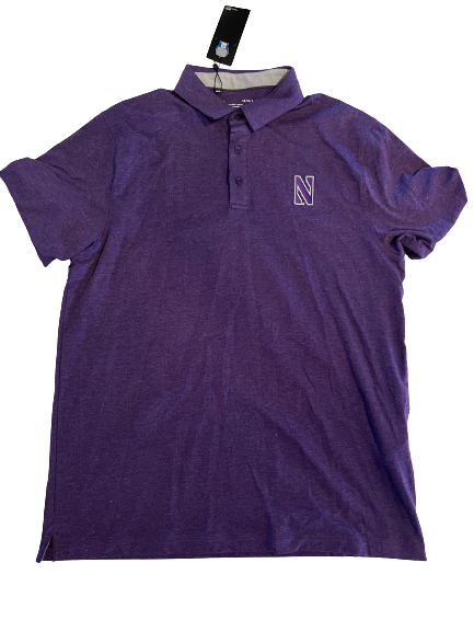 Ryan Deakin Northwestern Wrestling Team Issued Travel Polo Shirt (Size L) - New with Tags
