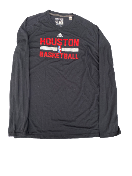 K.J. McDaniels Houston Rockets Adidas Long Sleeve Shirt (Size XLT)
