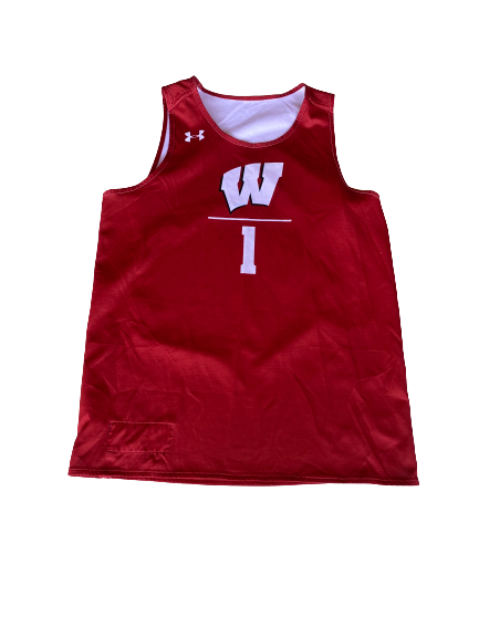 Brevin Pritzl Wisconsin Basketball Player Exclusive Reversible Practice Jersey (Size L)