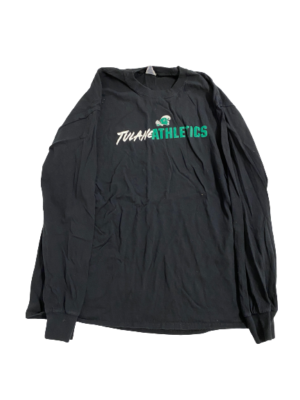 Lummie Young IV Tulane Football Team-Issued Long Sleeve Shirt (Size XL)
