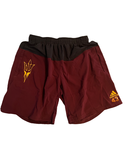 Conor Davis Arizona State Baseball Team Issued Workout Shorts with 