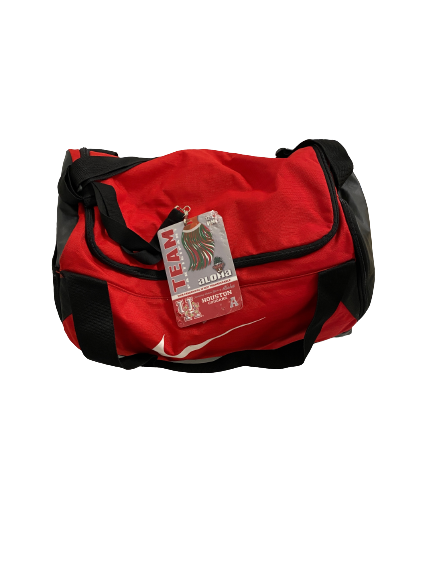 Jacob Herslow Houston Football Team Issued Duffle Bag WITH HAWAII BOWL TRAVEL TAG