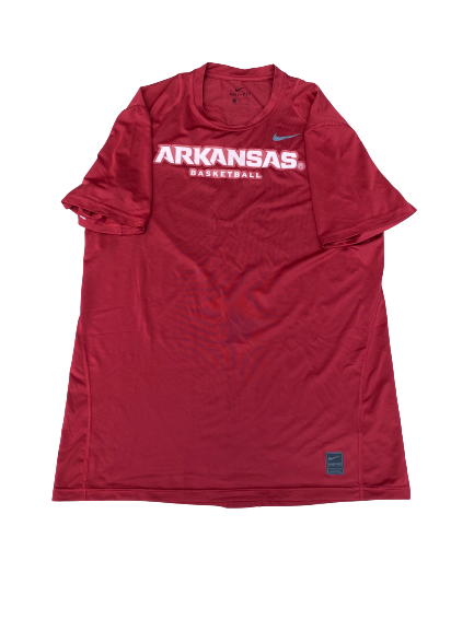 Jalen Tate Arkansas Basketball Team Issued Workout Compression Shirt (Size L)