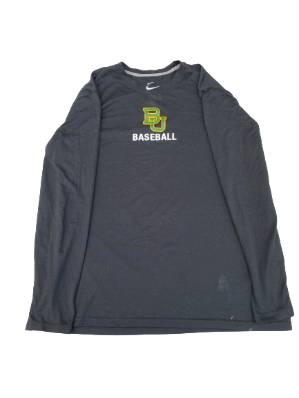 Andy Thomas Baylor Baseball Team Issued Long Sleeve Shirt (Size XL)