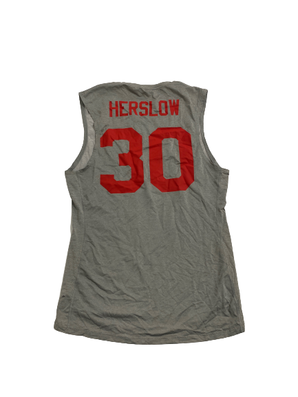 Jacob Herslow Houston Football Team Issued NIKE Pro Tank with Name and 