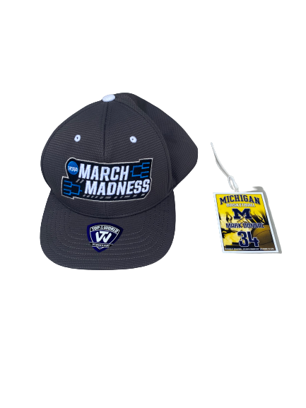 Mark Donnal Michigan Basketball March Madness Hat and Bag Tag
