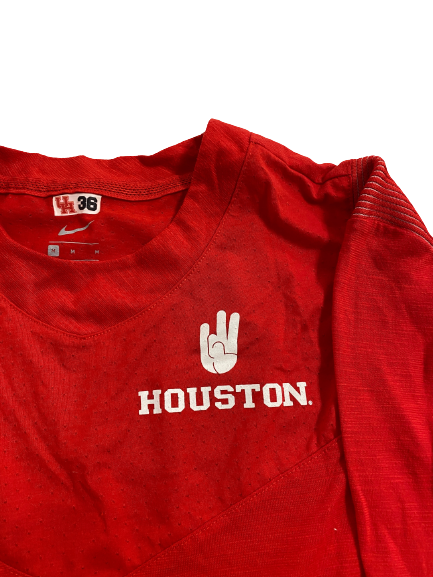 Jacob Herslow Houston Football Team Issued Long Sleeve Shirt (Size M)