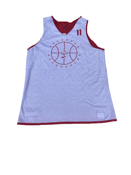 Jalen Tate Arkansas Basketball 2020-2021 Season Worn Player Exclusive Practice Jersey (Size L)