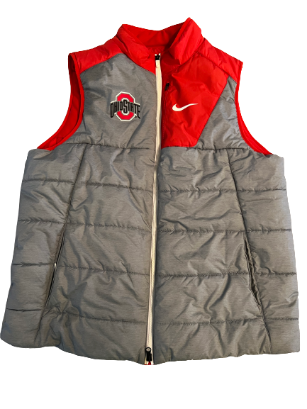 Isaiah Pryor Ohio State Football Team Issued Puffer Vest (Size XL)