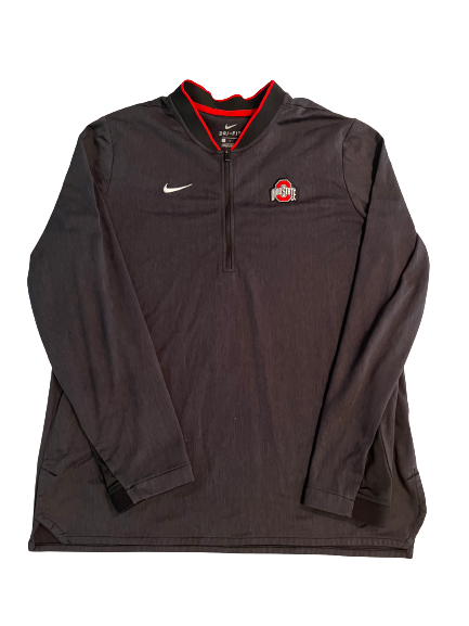 Isaiah Pryor Ohio State Football Team Issued Quarter-Zip Pullover (Size L)