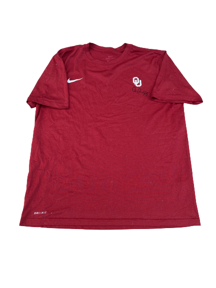 Giselle Juarez Oklahoma Softball SIGNED Workout Shirt (Size L)
