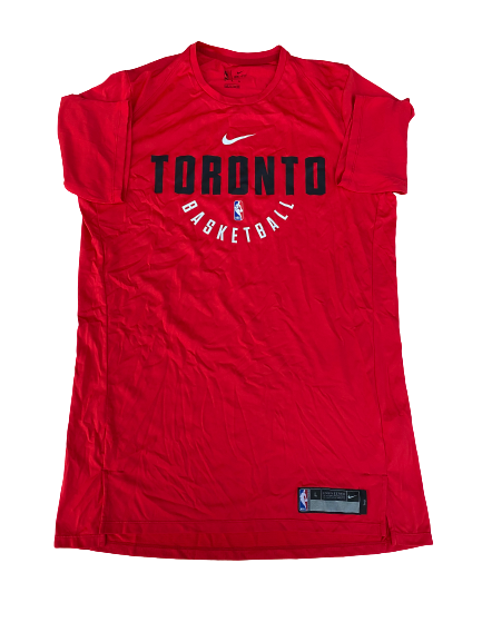 K.J. McDaniels Toronto Raptors Team-Issued Nike Workout Shirt (Size LT)