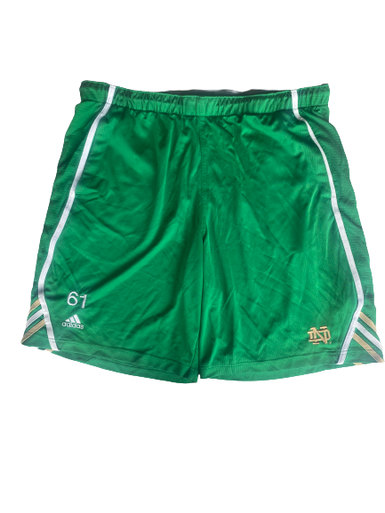 Scott Daly Notre Dame Football Workout Shorts with Number (Size L/XL)