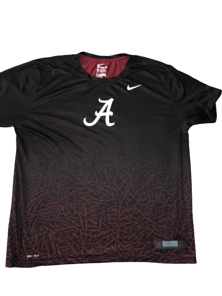 Dallas Warmack Alabama Football Team Issued Workout Shirt (Size XXL)