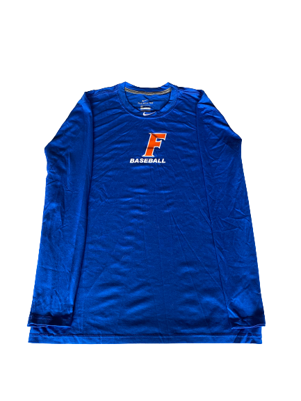 Jordan Butler Florida Baseball Team Issued Long Sleeve Workout Shirt (Size L)