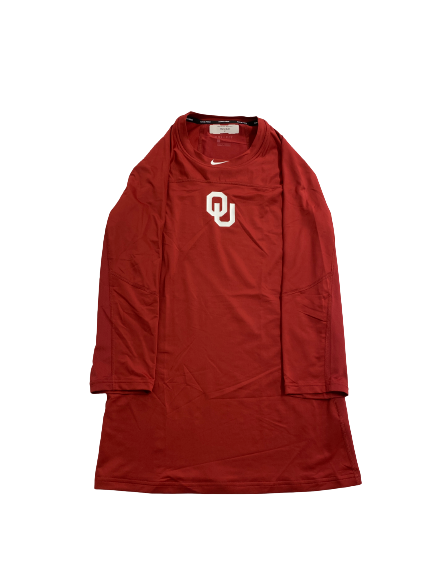 Trent Brown Oklahoma Baseball Team Issued 3/4 Sleeve Workout Shirt (Size L)