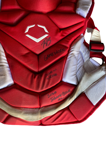 Patrick Bailey NC State Baseball SIGNED AND INSCRIBED Season Worn Catcher&