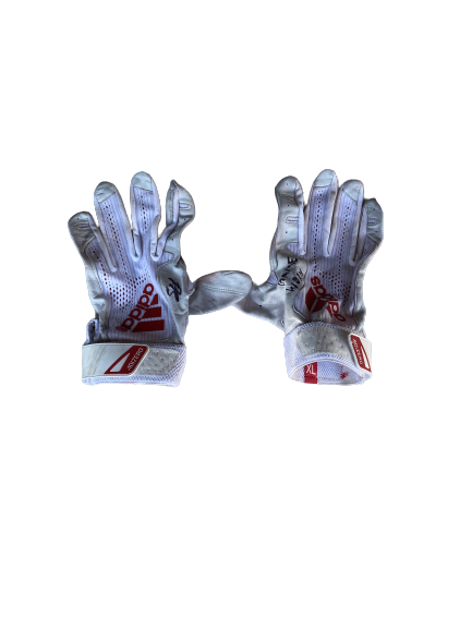 Patrick Bailey NC State Baseball SIGNED & INSCRIBED Game Worn Batting Gloves