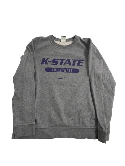 Elle Sandbothe Kansas State Volleyball Team-Issued Crewneck Sweatshirt (Size M)