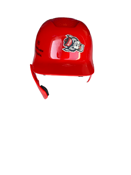 Patrick Bailey NC State Baseball SIGNED & INSCRIBED Game Worn Batting Helmet