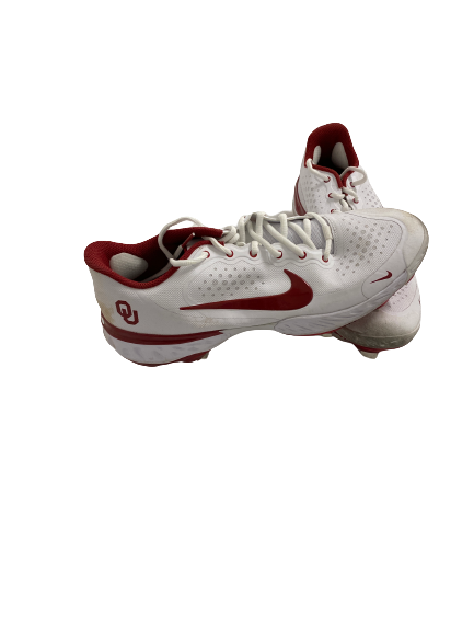 Trent Brown Oklahoma Baseball Team-Issued Cleats (Size 10)