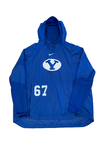 Brady Christensen BYU Football Player-Exclusive Windbreaker With Name and Number (Size XXXL)