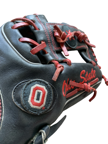L Grant Davis Ohio State Baseball Player Exclusive Custom Made Baseball Glove (Size 11.25)
