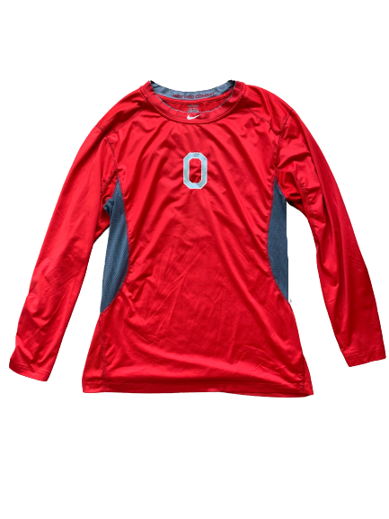 L Grant Davis Ohio State Baseball Team Issued Long Sleeve Shirt with 