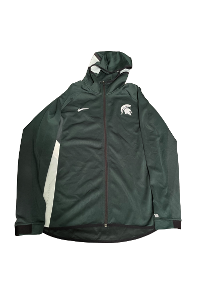 Joshua Langford Michigan State Basketball Pre-Game Warm-Up Jacket (Size LT)
