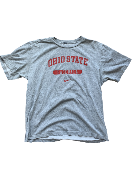 L Grant Davis Ohio State Baseball Team Issued Short Sleeve Shirt (Size L)
